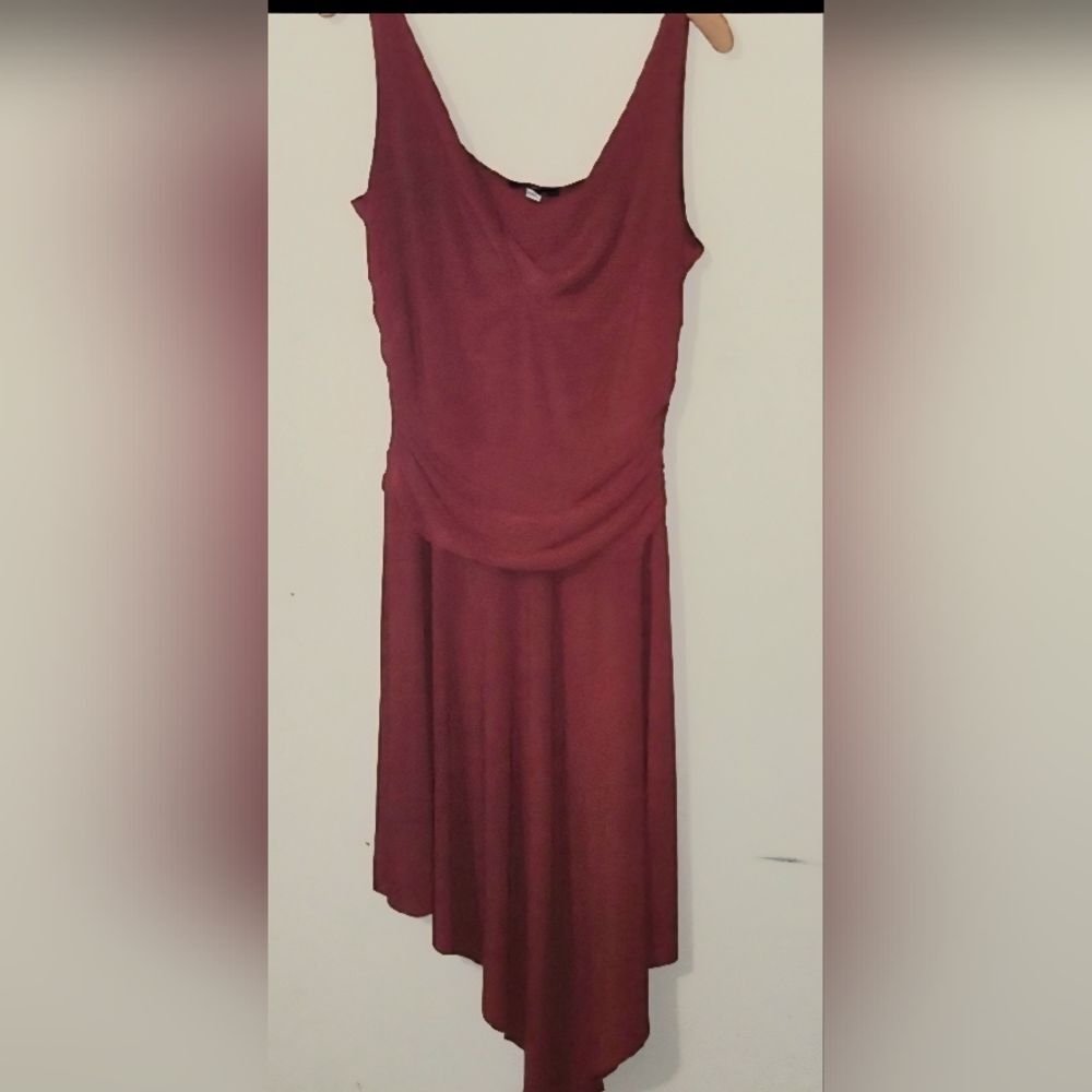 Elegant Burgundy Sleeveless Dress
